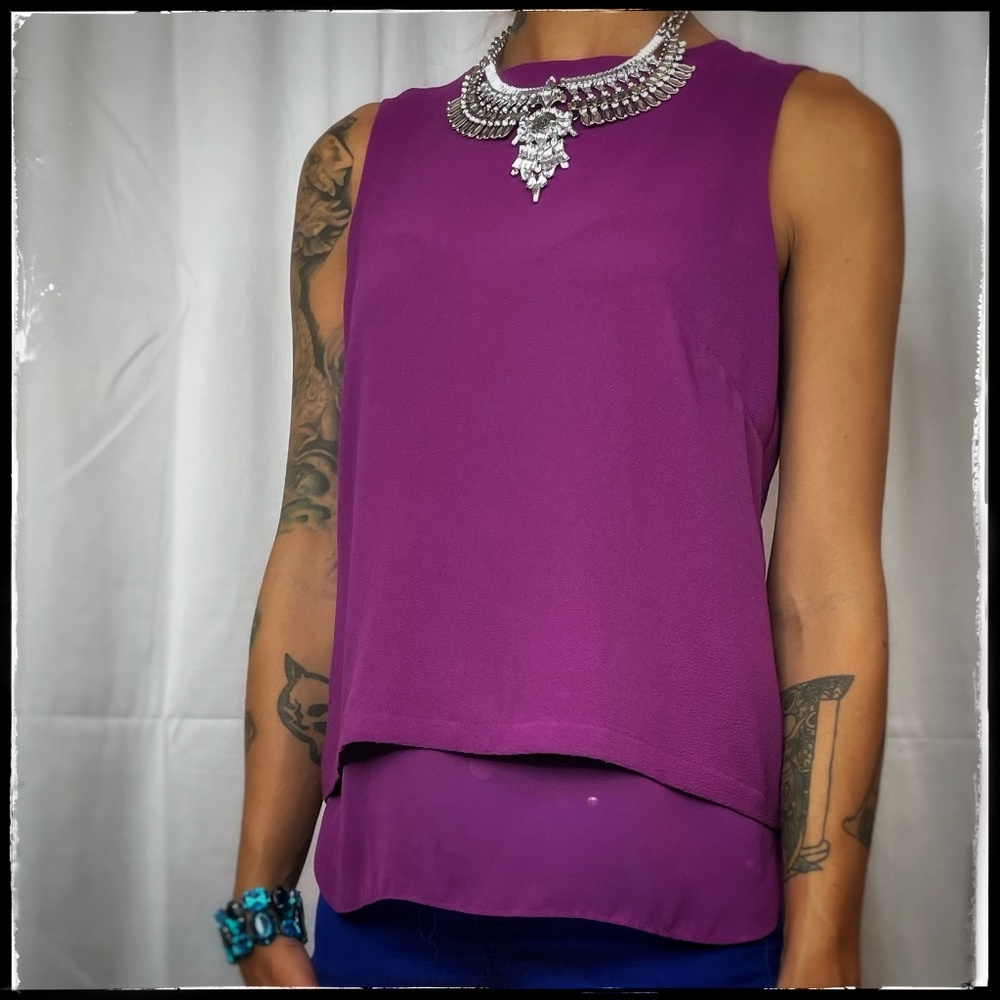 Rose + Olive Sleeveless Blouse